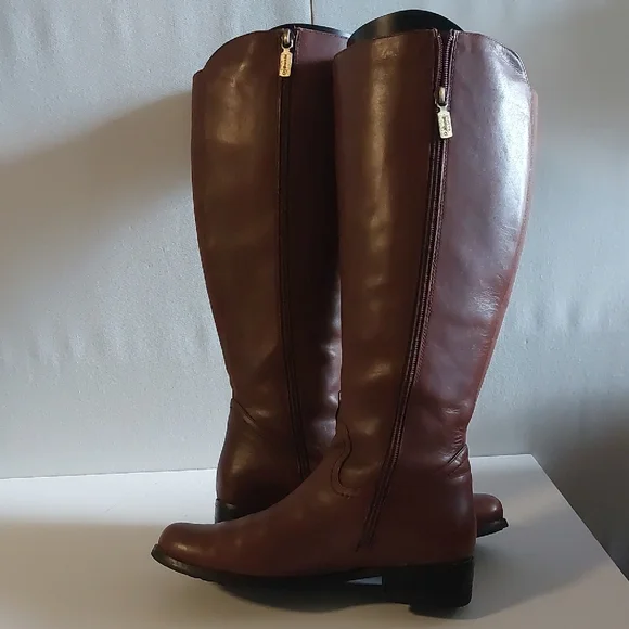 BLONDO Waterproof Wide Calf Brown Leather Riding Boots sz. 7.5 M - Picture 15 of 17